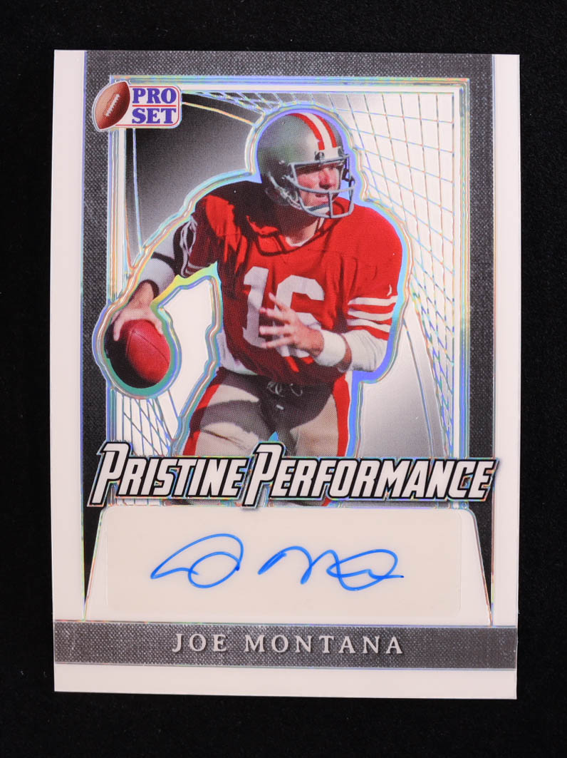 Joe Montana 2024 Leaf Metal Legacy Collection "Pristine Performance" #PP-JM9 Autograph White Prismatic SP Variation #2/2 at PristineAuction.com Joe Montana 2024 Leaf Metal Legacy Collection "Pristine Performance" #PP-JM9 Autograph White Prismatic SP Variation #2/2 at PristineAuction.com