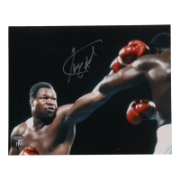 Larry Holmes Signed 8x10 Photo (Schwartz) at PristineAuction.com