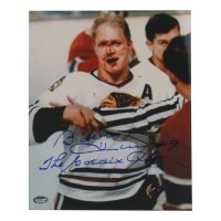 Bobby Hull Signed Blackhawks 8x10 Photo Inscribed "The Golden Jet" (Schwartz) at PristineAuction.com