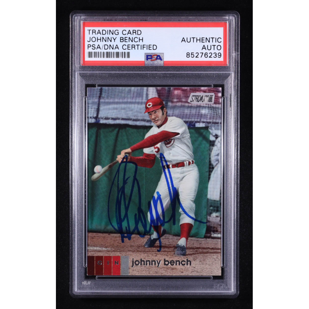 Johnny Bench Signed 2020 Stadium Club #277 (PSA) at PristineAuction.com