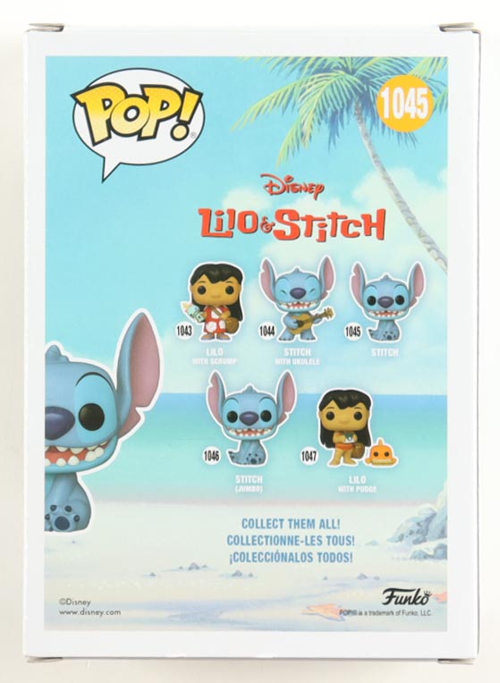 Chris Sanders  Signed "Lilo & Stitch" #1045 Stitch Funko Pop! Vinyl Figure (PSA) at PristineAuction.com Chris Sanders  Signed "Lilo & Stitch" #1045 Stitch Funko Pop! Vinyl Figure (PSA) at PristineAuction.com