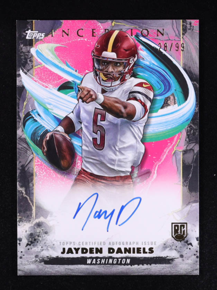 Jayden Daniels 2024 Topps Inception Rookie Autographs Magenta #RAJD #28/99 RC