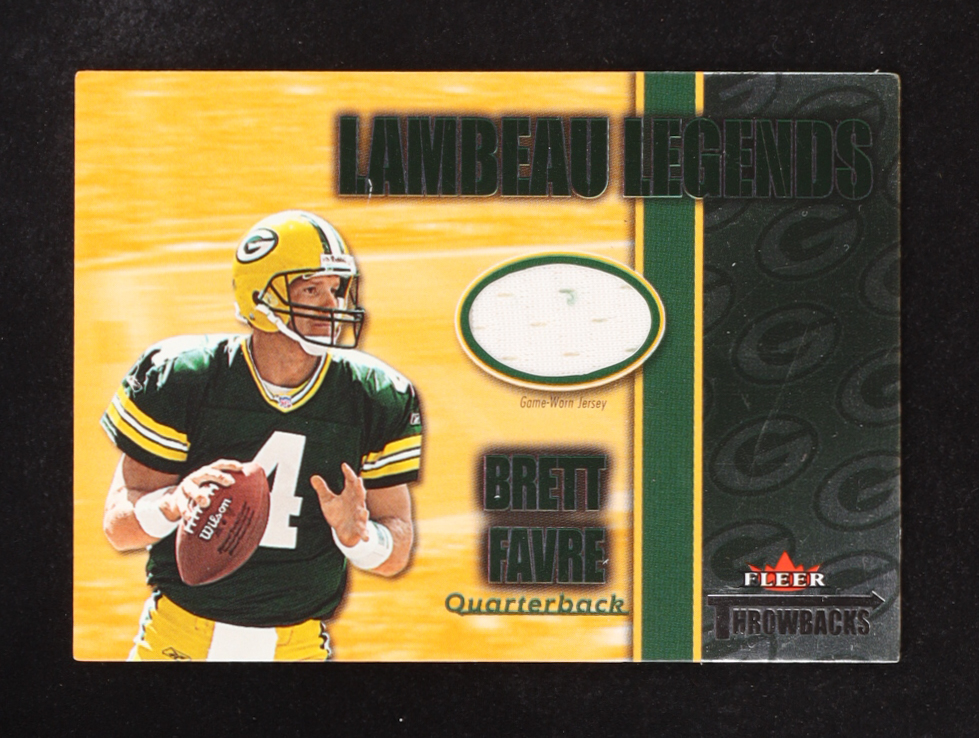 Brett Favre 2002 Fleer Lambeau Legends Throwbacks at PristineAuction.com Brett Favre 2002 Fleer Lambeau Legends Throwbacks at PristineAuction.com