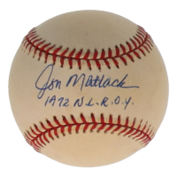 Jon Matlack Signed ONL Baseball Inscribed "1972 N.L. R.O.Y." (JSA) at PristineAuction.com