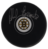 Phil Esposito Signed Bruins Logo Hockey Puck (Schwartz) at PristineAuction.com