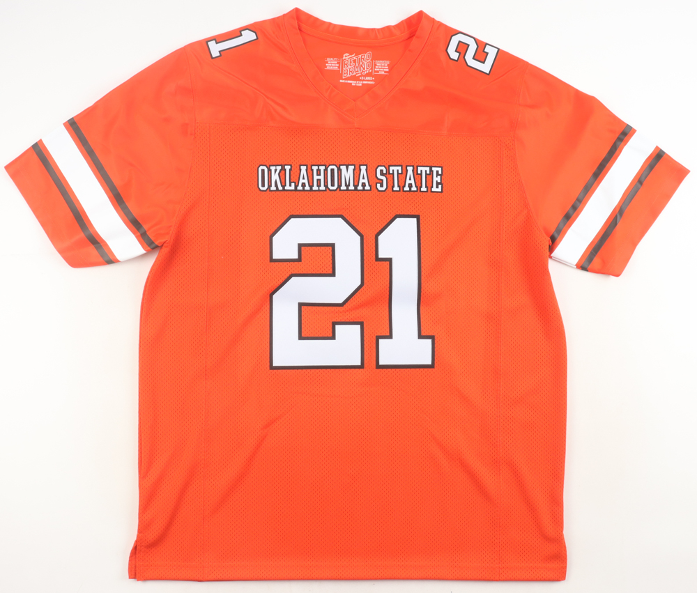 Barry Sanders Signed Oklahoma State Cowboys Jersey (Schwartz) at PristineAuction.com Barry Sanders Signed Oklahoma State Cowboys Jersey (Schwartz) at PristineAuction.com