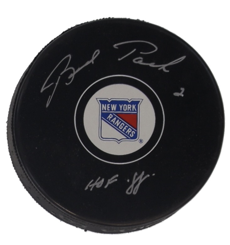 Brad Park Signed Rangers Logo Hockey Puck Inscribed "HOF 88" (Schwartz) at PristineAuction.com Brad Park Signed Rangers Logo Hockey Puck Inscribed "HOF 88" (Schwartz) at PristineAuction.com