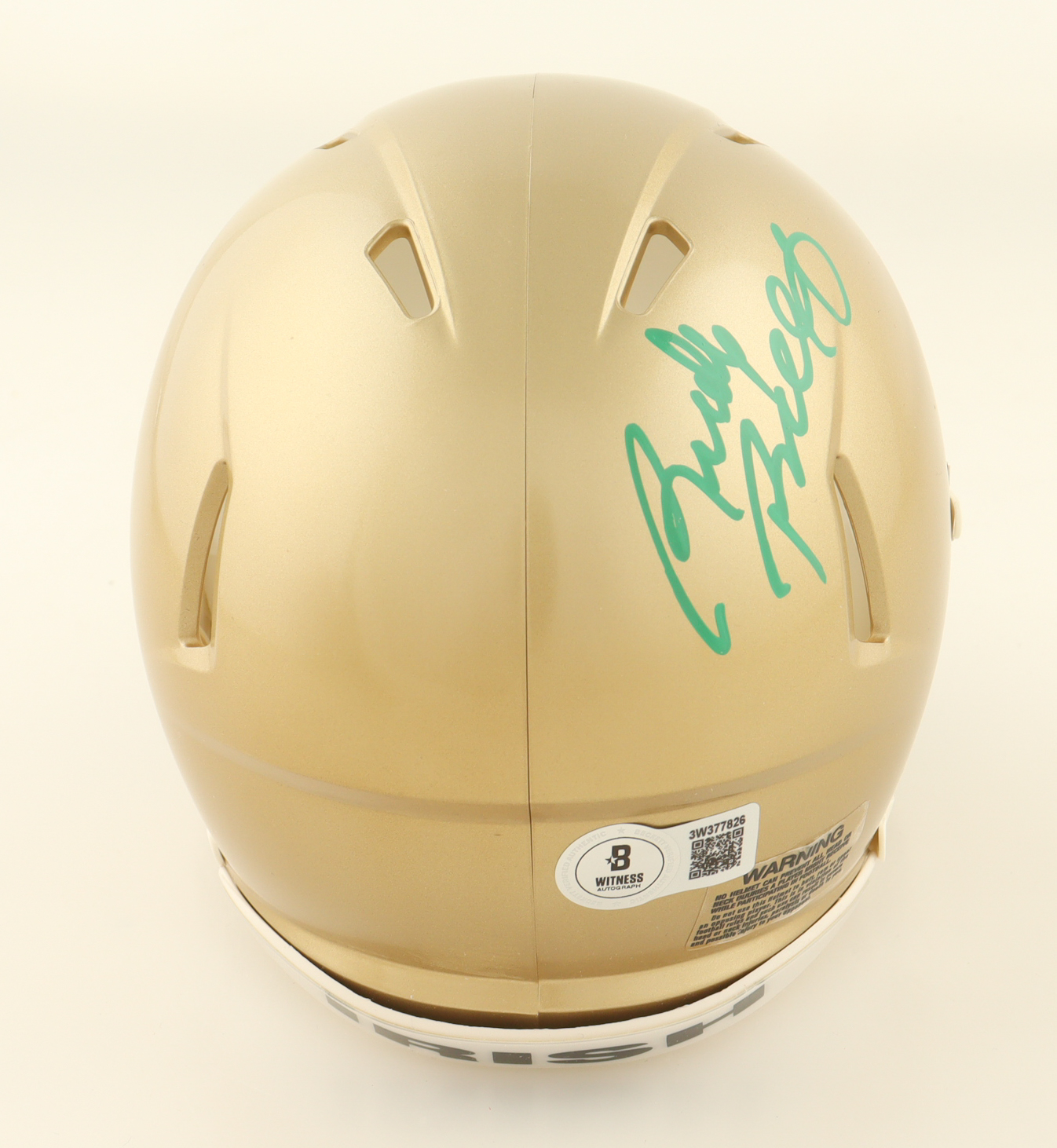 Rudy Ruettiger Signed Notre Dame Fighting Irish Mini Speed Helmet (Beckett) at PristineAuction.com Rudy Ruettiger Signed Notre Dame Fighting Irish Mini Speed Helmet (Beckett) at PristineAuction.com