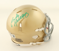 Rudy Ruettiger Signed Notre Dame Fighting Irish Mini Speed Helmet (Beckett) at PristineAuction.com