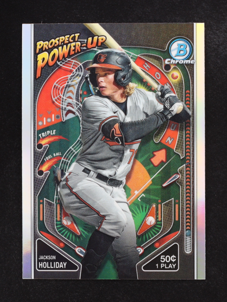 Jackson Holliday 2024 Bowman Chrome Prospect Power-Up #PP5 RC at PristineAuction.com Jackson Holliday 2024 Bowman Chrome Prospect Power-Up #PP5 RC at PristineAuction.com