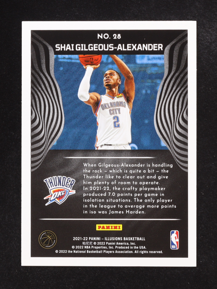 Shai Gilgeous-Alexander 2021-22 Panini Illusions #28 at PristineAuction.com Shai Gilgeous-Alexander 2021-22 Panini Illusions #28 at PristineAuction.com