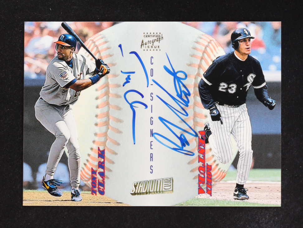Tony Clark / Robin Ventura 1998 Stadium Club Co-Signers #CS27 at PristineAuction.com Tony Clark / Robin Ventura 1998 Stadium Club Co-Signers #CS27 at PristineAuction.com