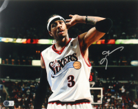 Allen Iverson Signed 76ers 11x14 Photo (Beckett) at PristineAuction.com