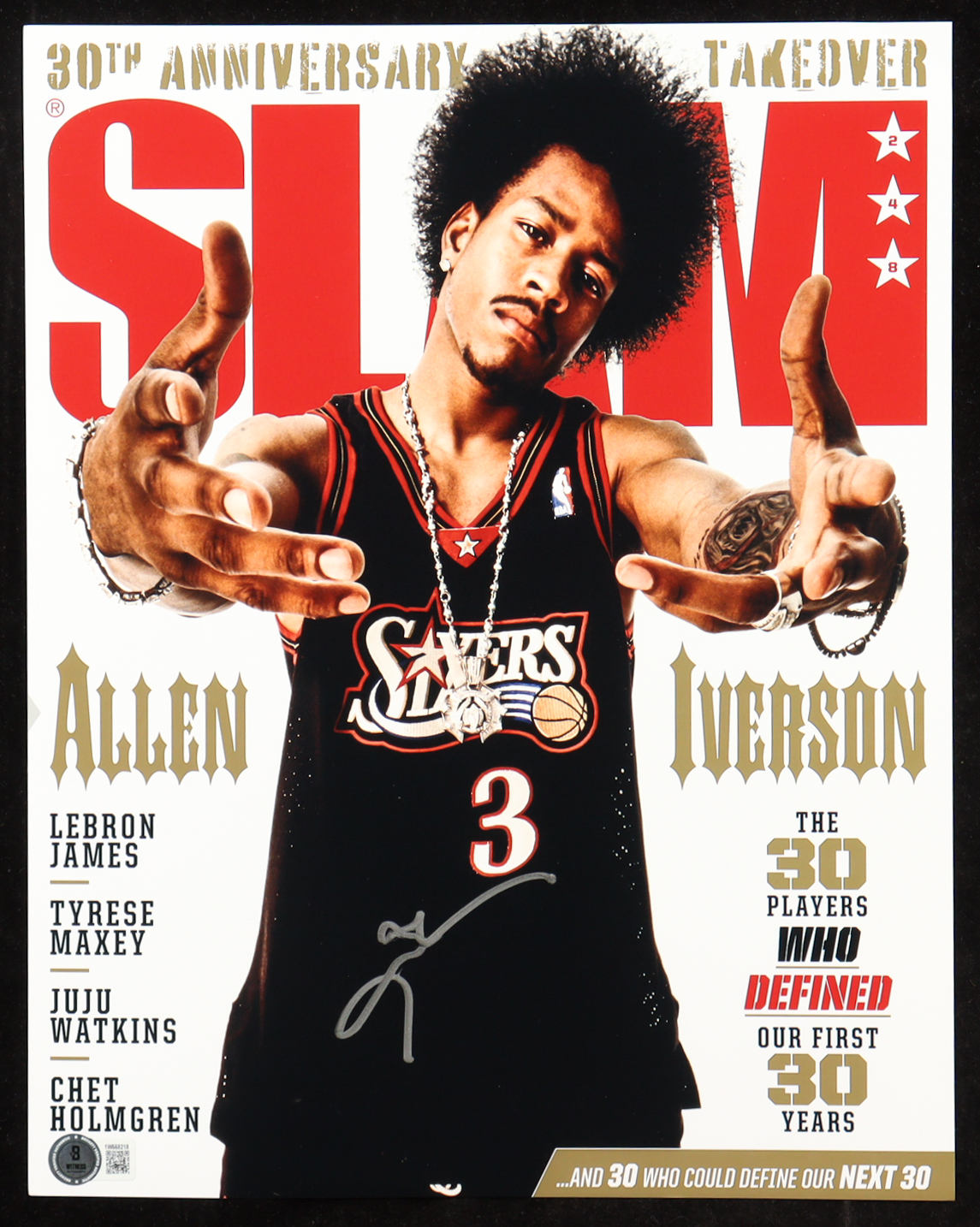 Allen Iverson Signed 76ers 11x14 Photo (Beckett) at PristineAuction.com Allen Iverson Signed 76ers 11x14 Photo (Beckett) at PristineAuction.com