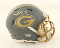 Romeo Doubs Signed Packers Slate Alternate Speed Mini Helmet (JSA) at PristineAuction.com