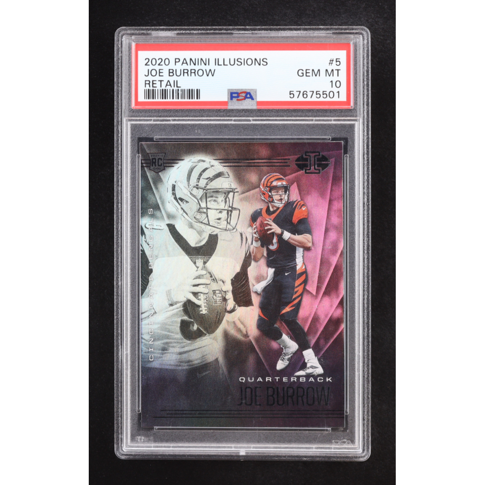 Joe Burrow 2020 Panini Illusions Retail #5 RC (PSA 10) at PristineAuction.com