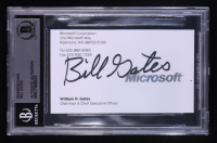Bill Gates Signed Microsoft Business Card (BGS) at PristineAuction.com