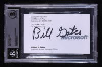Bill Gates Signed Microsoft Business Card (BGS) at PristineAuction.com