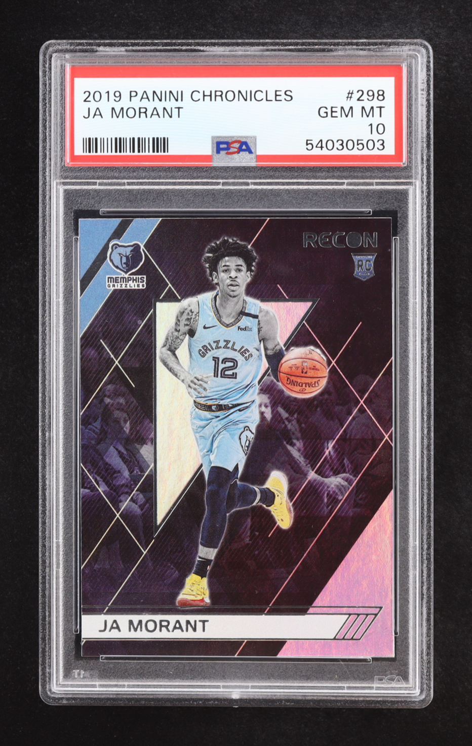 Ja Morant 2019-20 Panini Chronicles Recon #298 RC (PSA 10) at PristineAuction.com Ja Morant 2019-20 Panini Chronicles Recon #298 RC (PSA 10) at PristineAuction.com