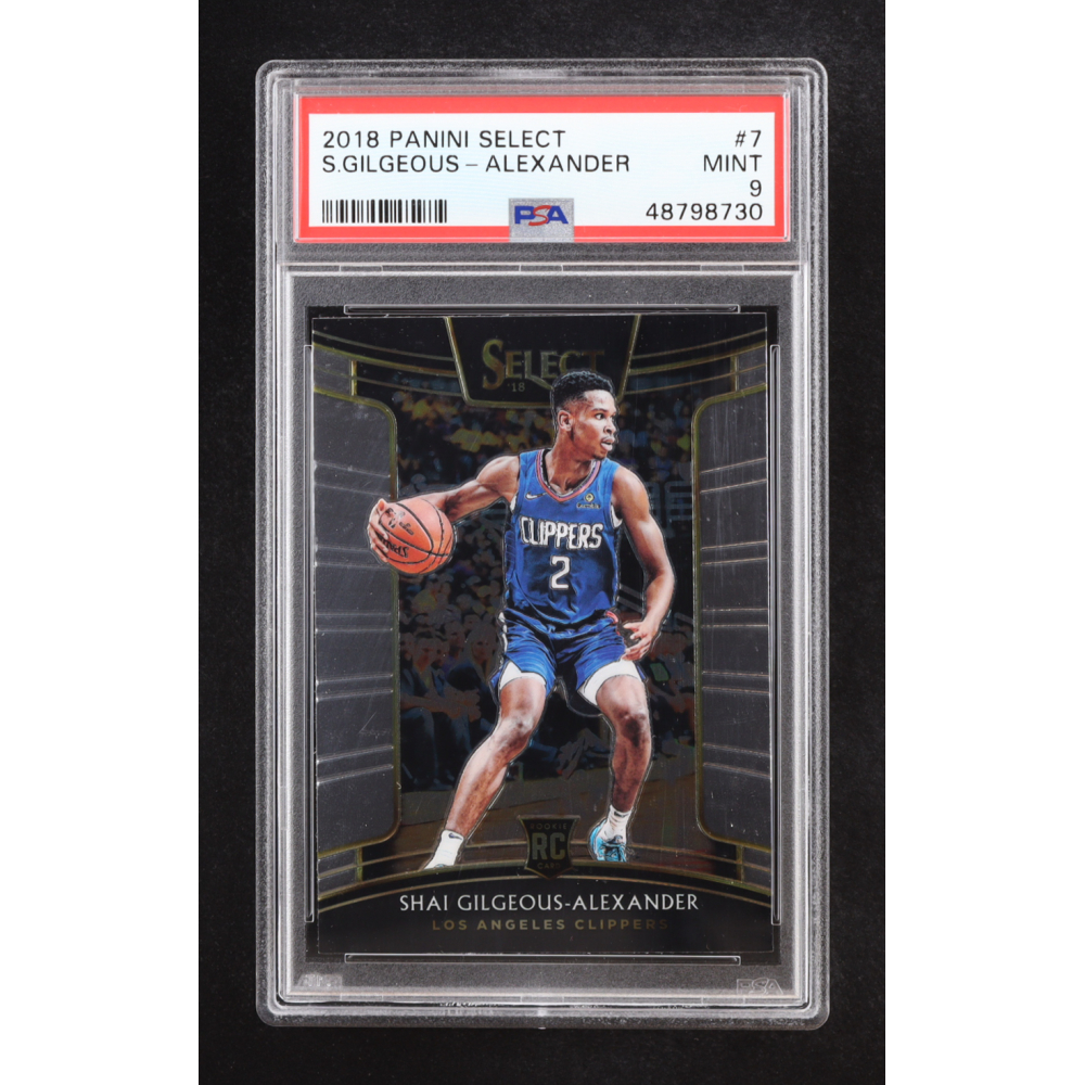 Shai Gilgeous-Alexander 2018-19 Panini Select #7 RC (PSA 9) at PristineAuction.com