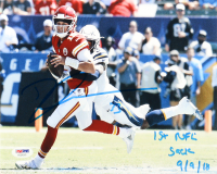Derwin James Signed Chargers 8x10 Photo Inscribed "1st NFL Sack" & "9/9/18" (PSA) at PristineAuction.com