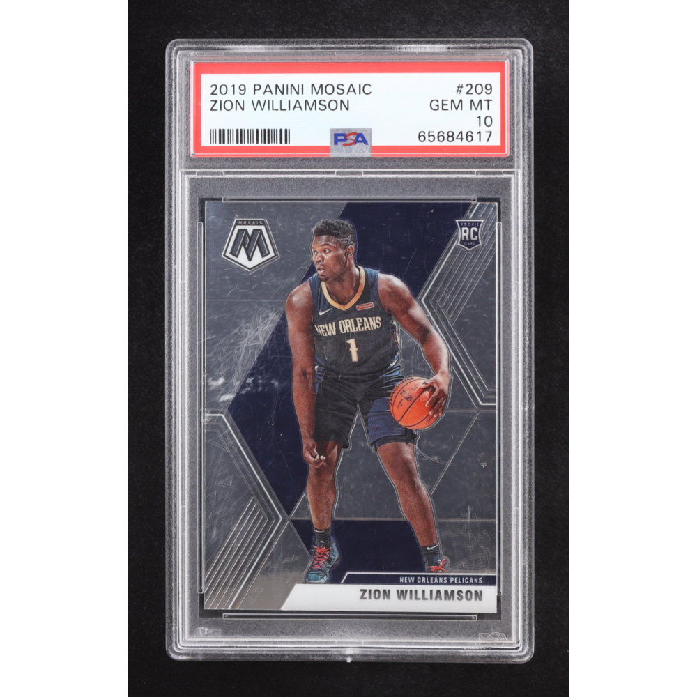 Zion Williamson 2019-20 Panini Mosaic #209 RC (PSA 10) at PristineAuction.com
