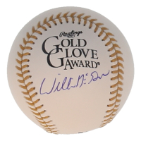 Willie McGee Signed Gold Glove Award Baseball (Beckett) at PristineAuction.com