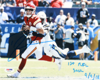 Derwin James Signed Chargers 8x10 Photo Inscribed "1st NFL Sack" & "9/9/18" (PSA) at PristineAuction.com