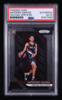 Anfernee Simons Signed 2018-19 Panini Prizm #61 RC (PSA Authentic) at PristineAuction.com