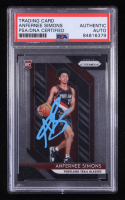 Anfernee Simons Signed 2018-19 Panini Prizm #61 RC (PSA Authentic) at PristineAuction.com