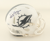 Jonah Savaiinaea Signed Dolphins Salute To Service Alternate Speed Mini Helmet (JSA) at PristineAuction.com