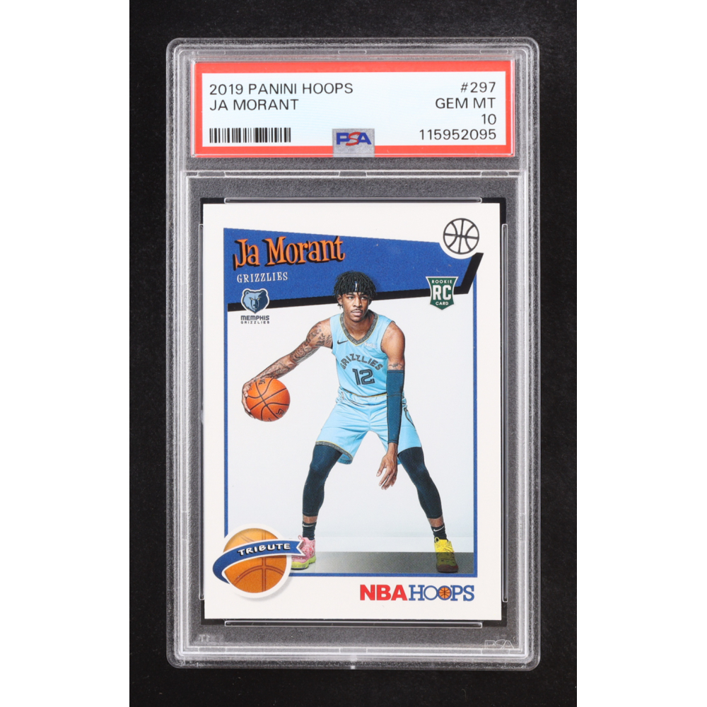 Ja Morant 2019-20 Panini Hoops #297 RC (PSA 10) at PristineAuction.com