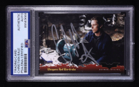 Christian Bale Signed 2005 Topps Batman Begins Movie #38 Weapons and Wardrobe (PSA Authentic) at PristineAuction.com