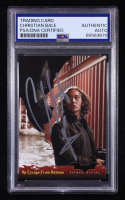Christian Bale Signed 2005 Topps Batman Begins Movie #44 No Escape from Batman (PSA Authentic) at PristineAuction.com