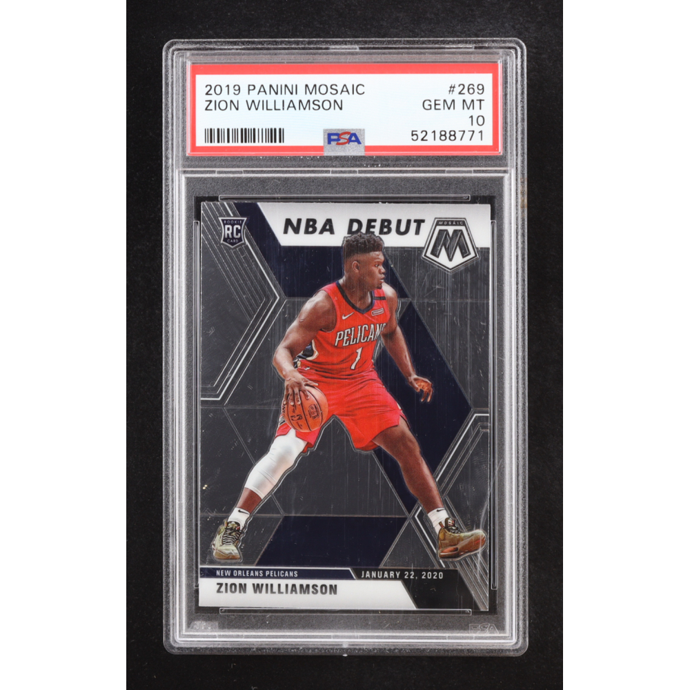 Zion Williamson 2019-20 Panini Mosaic #269 RC (PSA 10) at PristineAuction.com