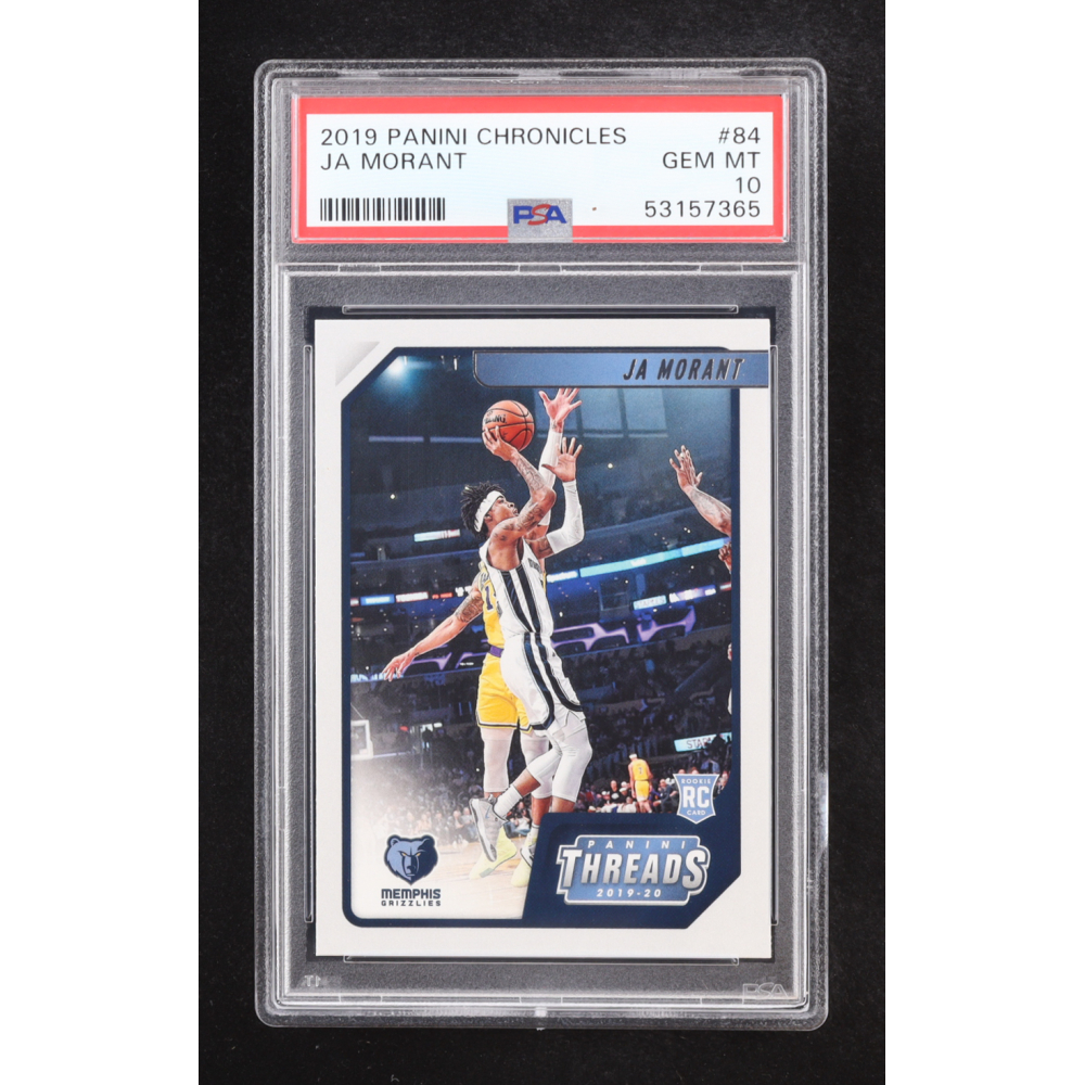 Ja Morant 2019-20 Panini Chronicles Threads #84 RC (PSA 10) at PristineAuction.com