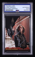 Christian Bale Signed 2005 Topps Batman Begins Movie #44 No Escape from Batman (PSA Authentic) at PristineAuction.com