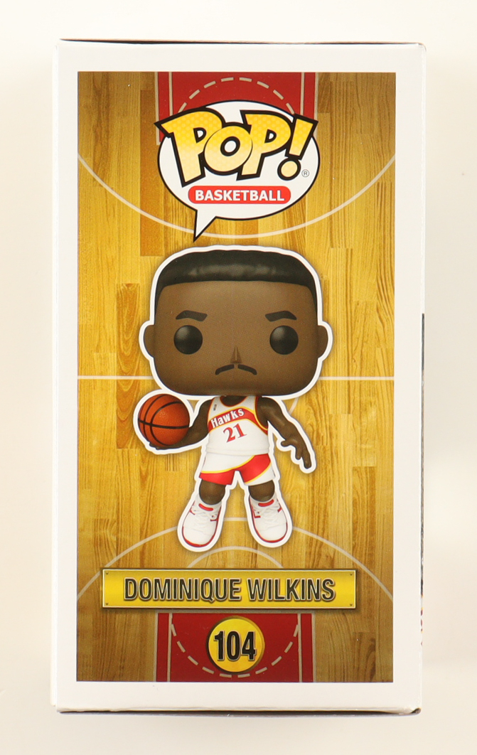 Dominique Wilkins Signed Hawks #104 Funko Pop! Vinyl Figure (JSA) at PristineAuction.com Dominique Wilkins Signed Hawks #104 Funko Pop! Vinyl Figure (JSA) at PristineAuction.com