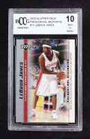 LeBron James 2003-04 Upper Deck Phenomenal Beginning LeBron James #17 RC (BCCG 10) at PristineAuction.com