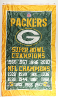 Green Bay Packers Super Bowl Championships Flag at PristineAuction.com
