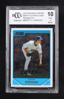Clayton Kershaw 2007 Bowman Draft Future's Game Prospects #BDPP77 RC (BCCG 10) at PristineAuction.com
