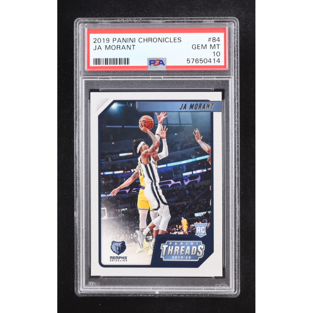 Ja Morant 2019-20 Panini Chronicles Threads #84 RC (PSA 10) at PristineAuction.com