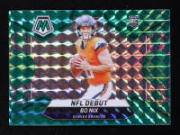 Bo Nix 2024 Panini Mosaic Mosaic Green #271 DEB RC at PristineAuction.com