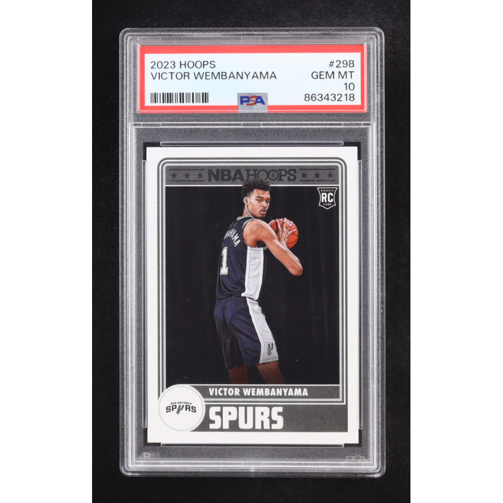 Victor Wembanyama 2023-24 Panini NBA Hoops #298 RC (PSA 10) at PristineAuction.com