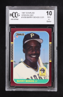 Barry Bonds 1987 Donruss Opening Day #163B RC (BCCG 10) at PristineAuction.com