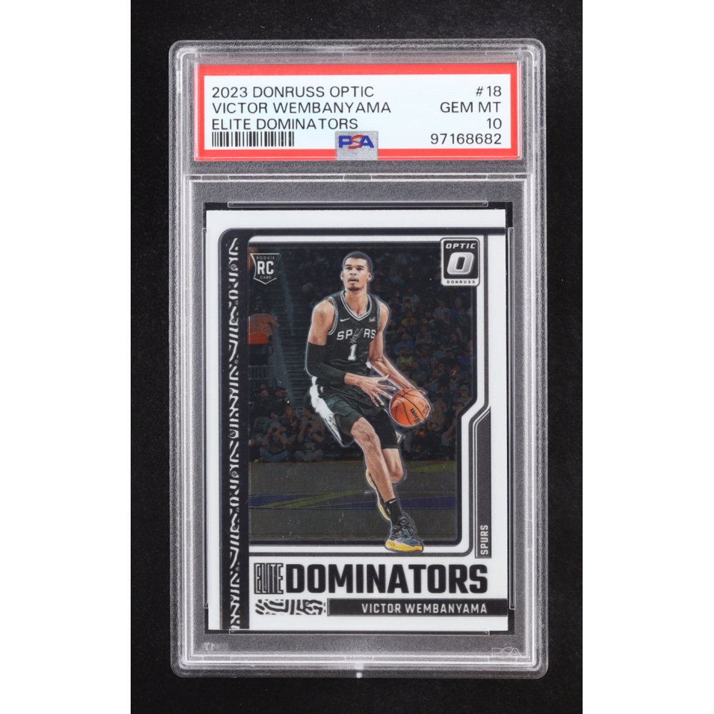 Victor Wembanyama 2023-24 Panini Donruss Optic Elite Dominators #18 RC (PSA 10) at PristineAuction.com