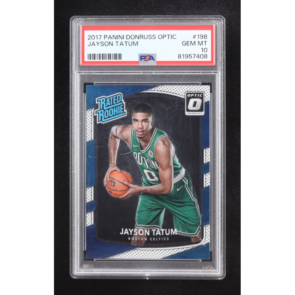 Jayson Tatum 2017 Panini Donruss Optic RR #198 RC (PSA 10) at PristineAuction.com
