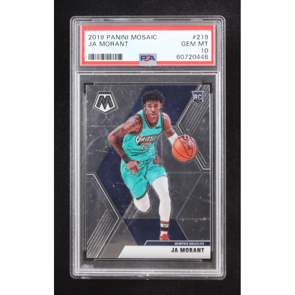 Ja Morant 2019-20 Panini Mosaic #219 RC (PSA 10) at PristineAuction.com