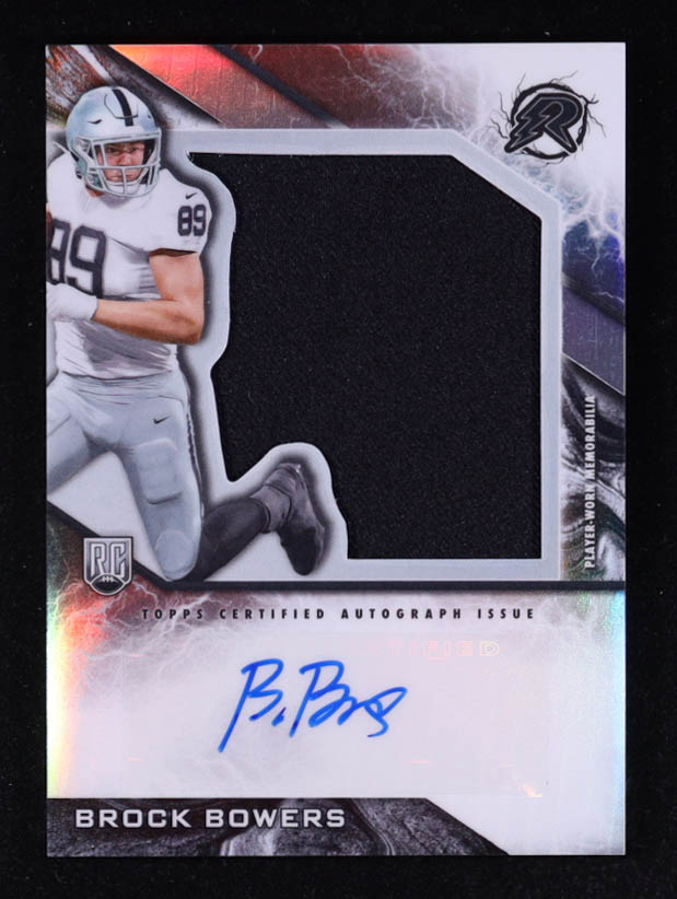 Brock Bowers 2024 Topps Resurgence Resurgence Rookie Patch Autographs #RPABB RC at PristineAuction.com Brock Bowers 2024 Topps Resurgence Resurgence Rookie Patch Autographs #RPABB RC at PristineAuction.com