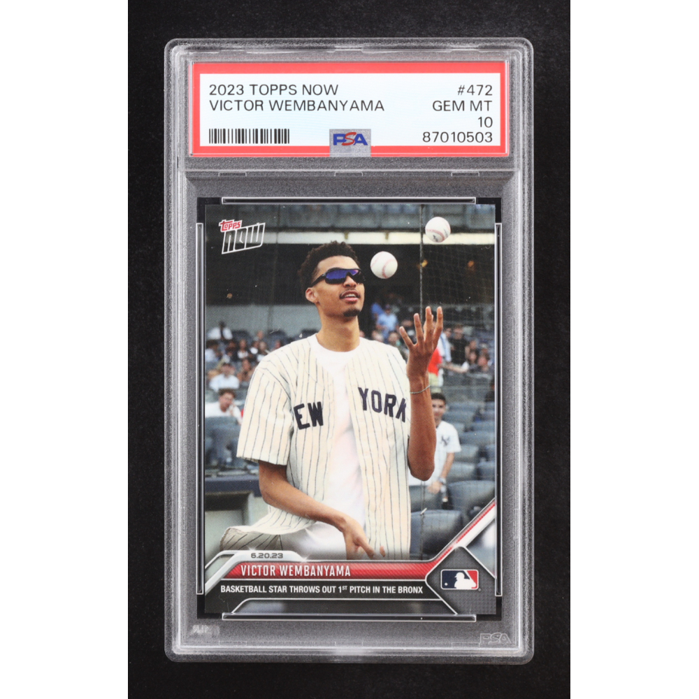 Victor Wembanyama 2023 Topps Now 1st Pitch #472 RC (PSA 10) at PristineAuction.com